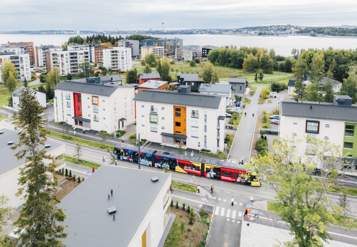 Tampereen Ratikan Lentävänniemen koeajot